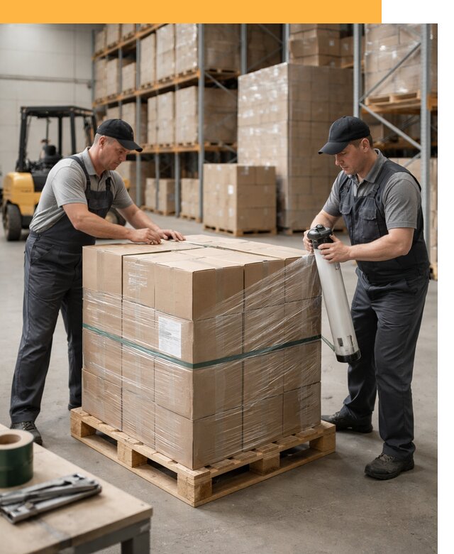 Упаковка и паллетирование грузов от 3574 руб: защита и крепление