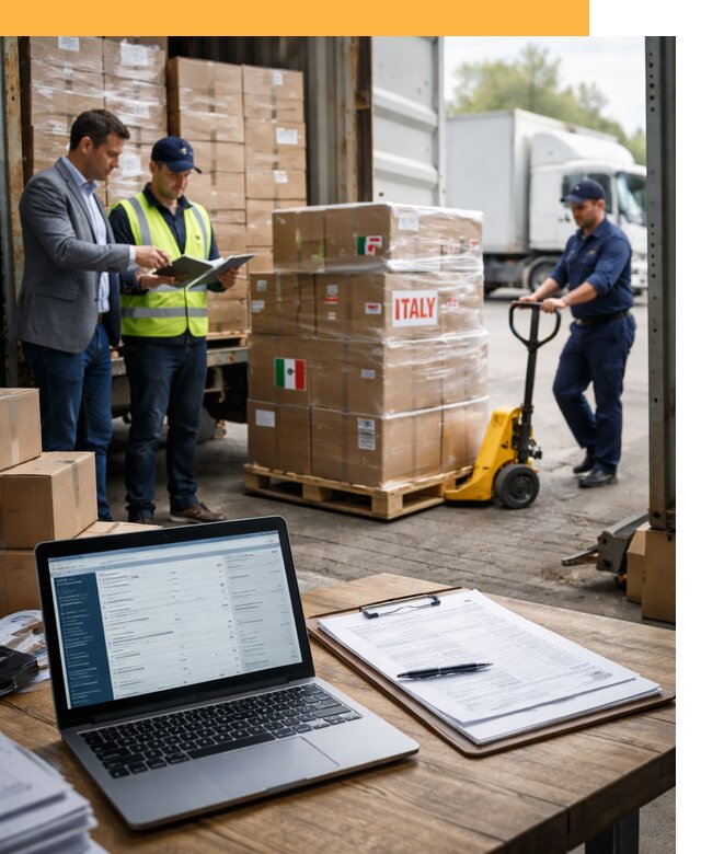 Доставка грузов из Италии: морские и авиаперевозки от 18378